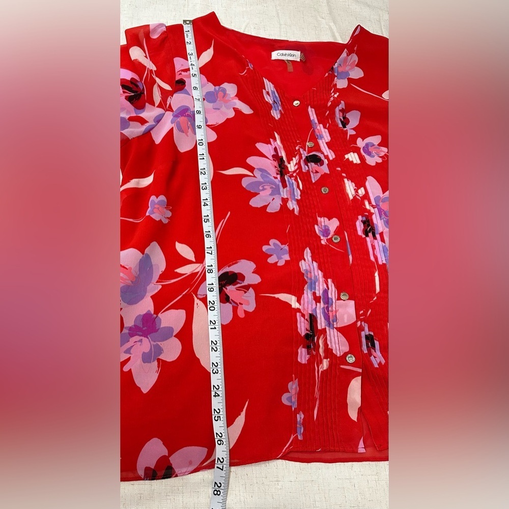 Calvin Klein Red Women's Blouse - Picture 5 of 13